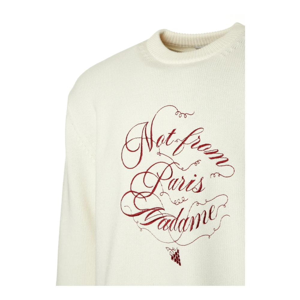Drole de Monsieur Slogan Vines Gebreide Trui Beige Heren