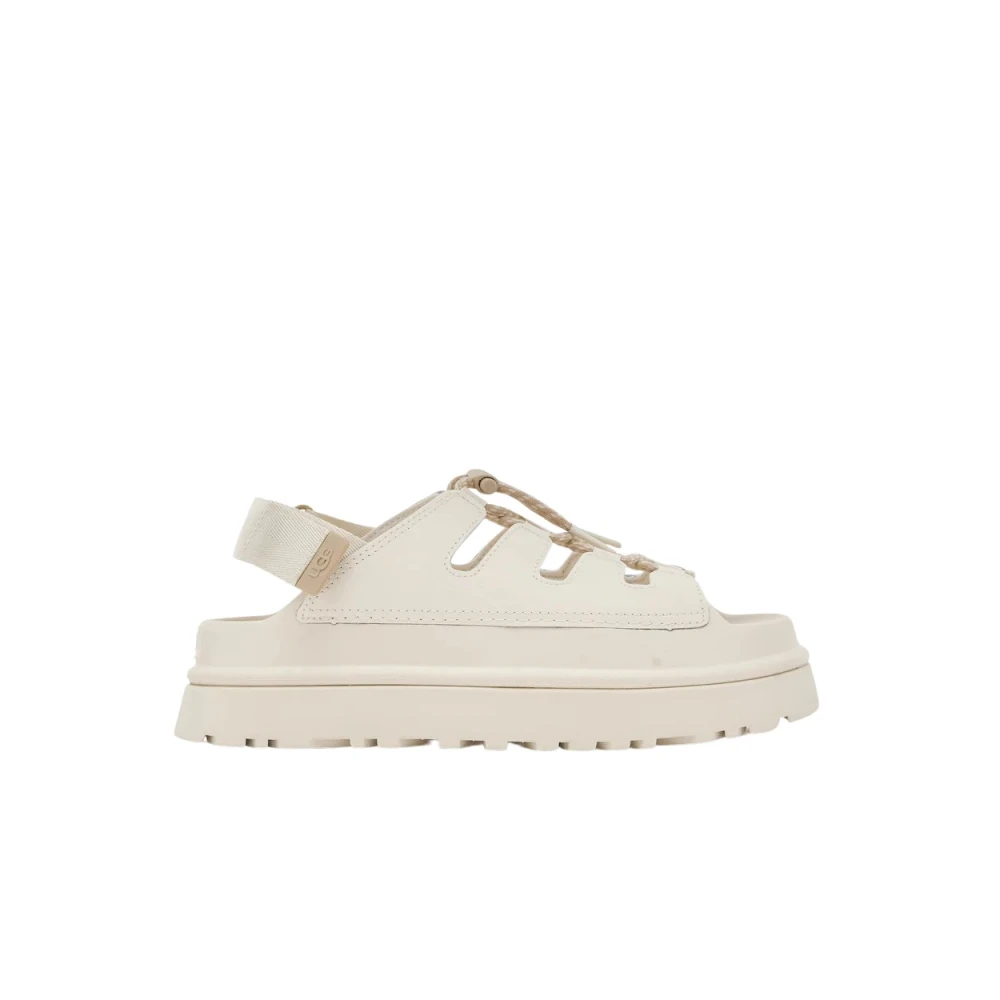 Ugg Women's White Goldenglow Toggle Sandal - Flat Sandals - 4 Uk- Shoes