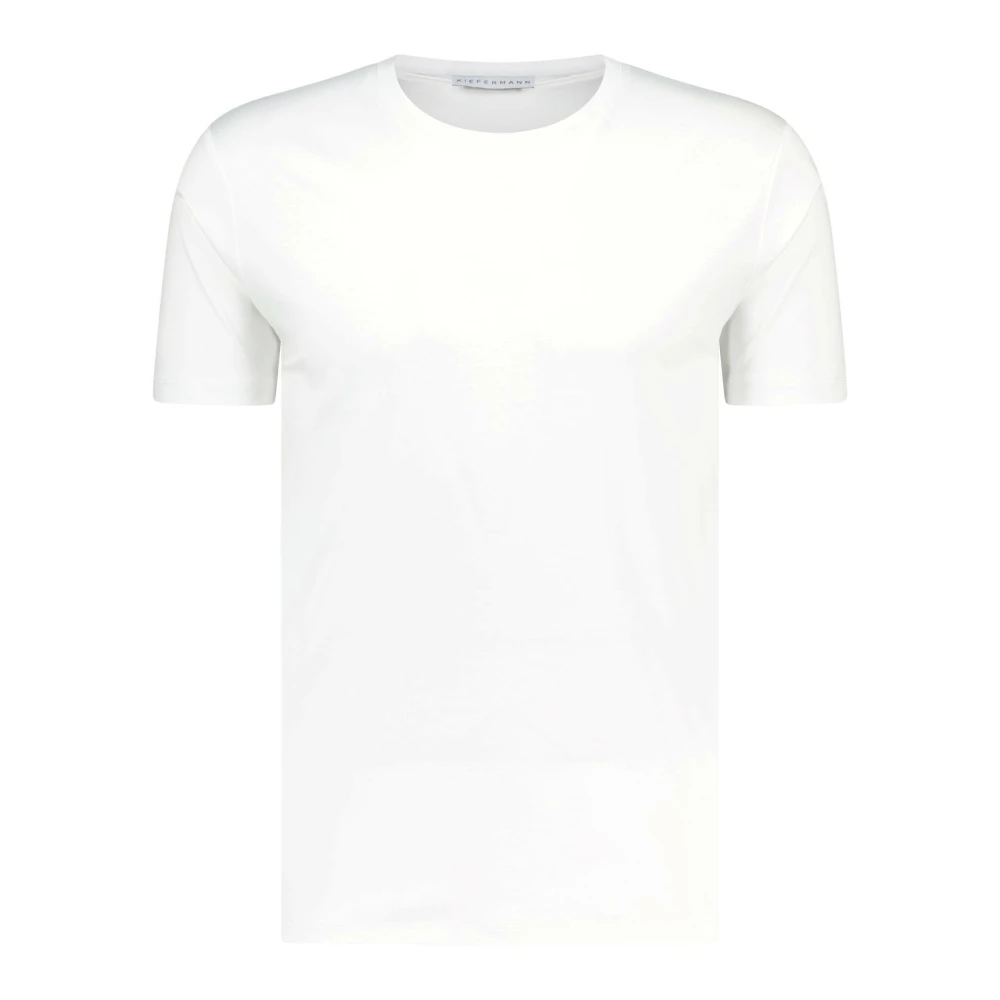 Kiefermann Igor Katoenen T-shirt Ronde Hals White Heren