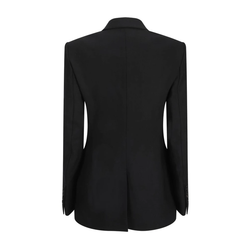 Ami Paris Gestructureerde wollen blazerjas met revers Black Dames