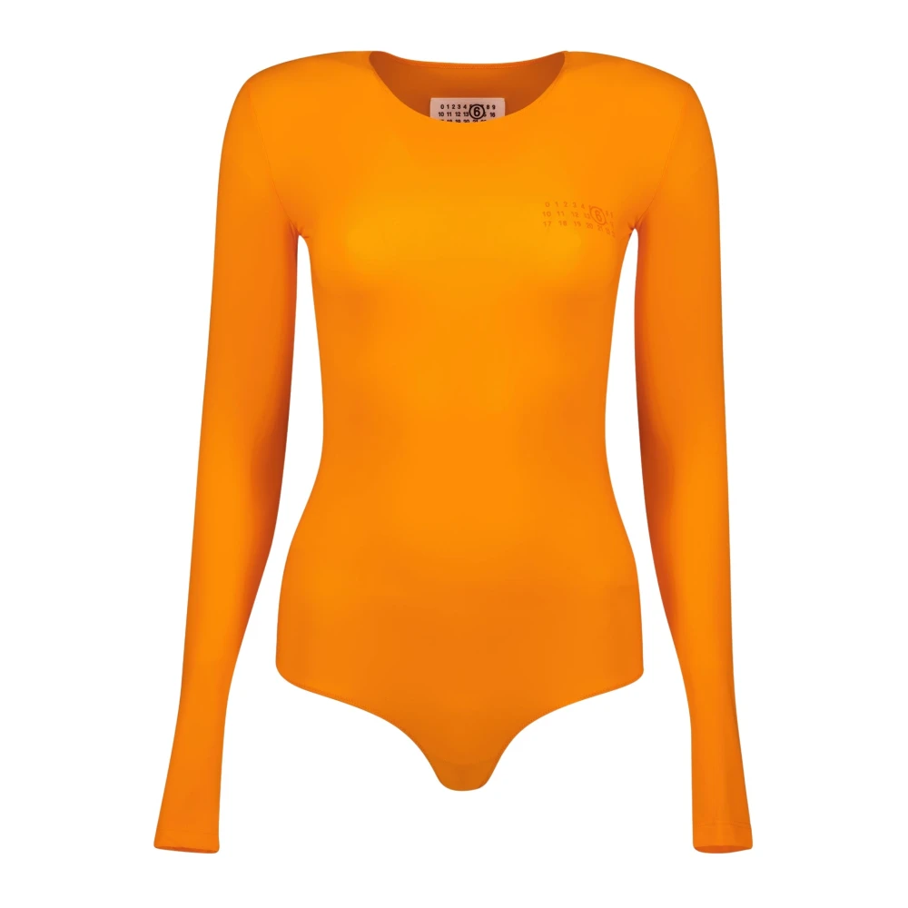 MM6 Maison Margiela Longsleeve Bodysuit Orange Dames