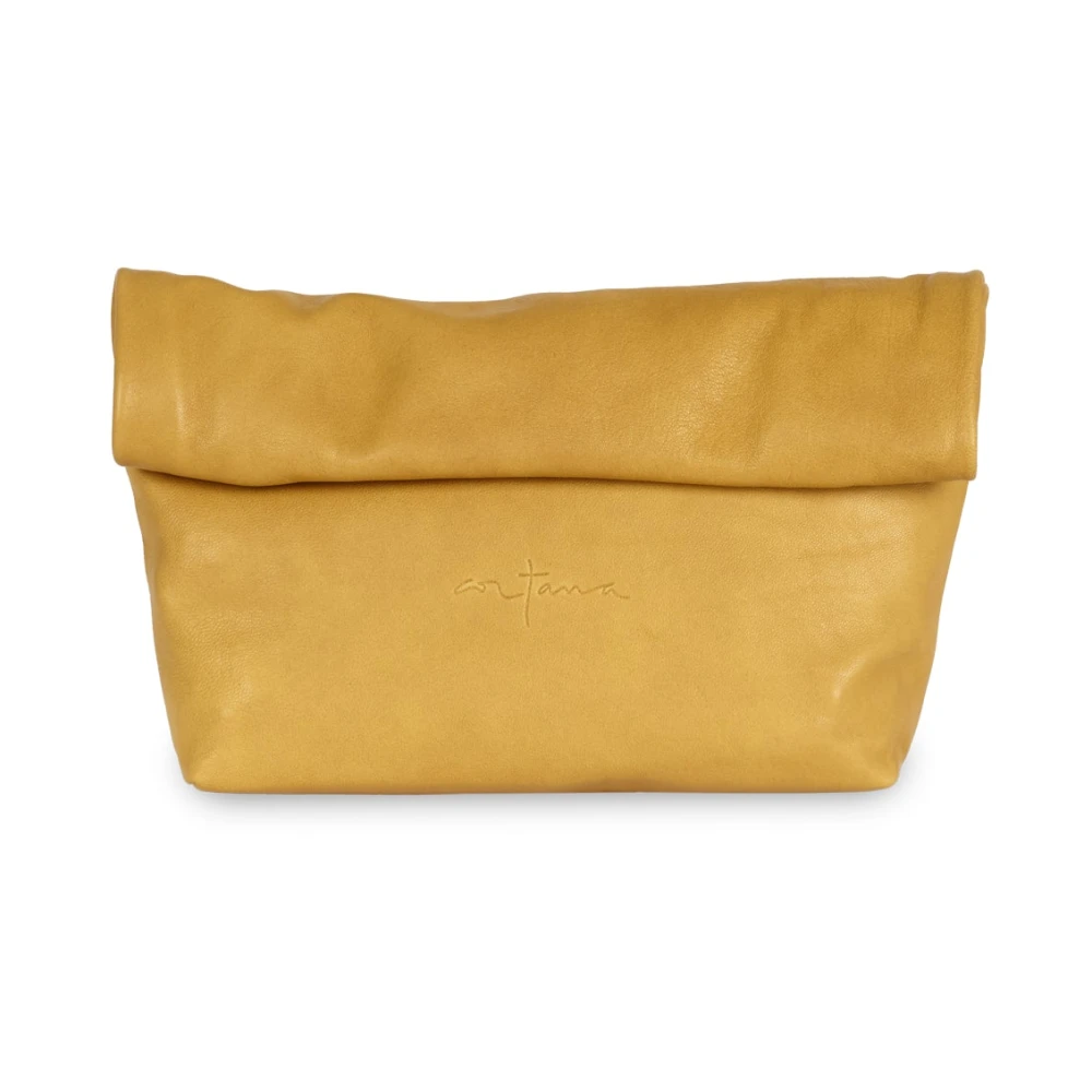 Cortana Gul Senapsgul Läderclutch