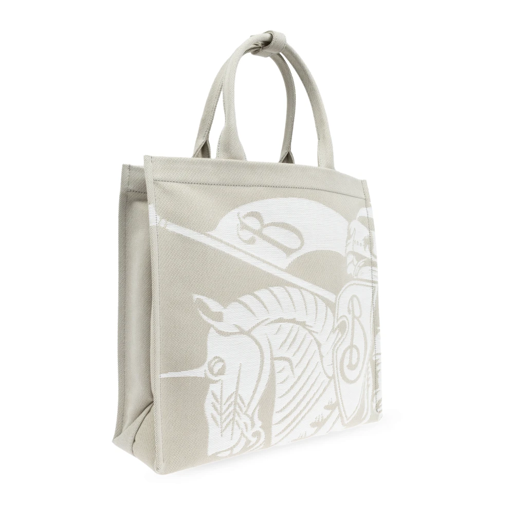 Burberry Ekd Small Shopper Tas Gray Dames