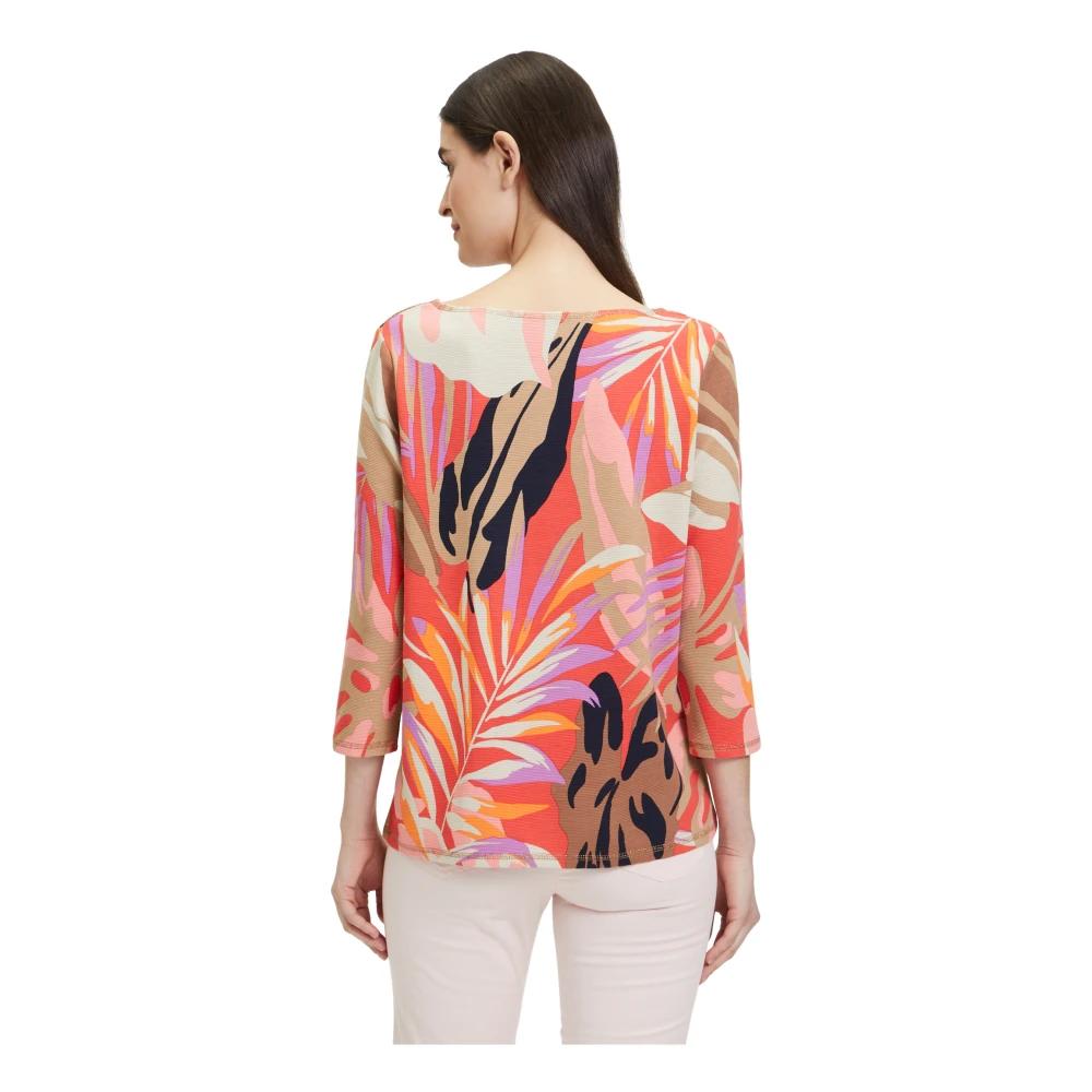 Betty Barclay Bloemen Ribgebreid Sweatshirt Multicolor Dames