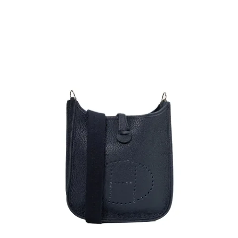 Hermès Vintage Pre-owned Leather shoulder-bags Blue Dames
