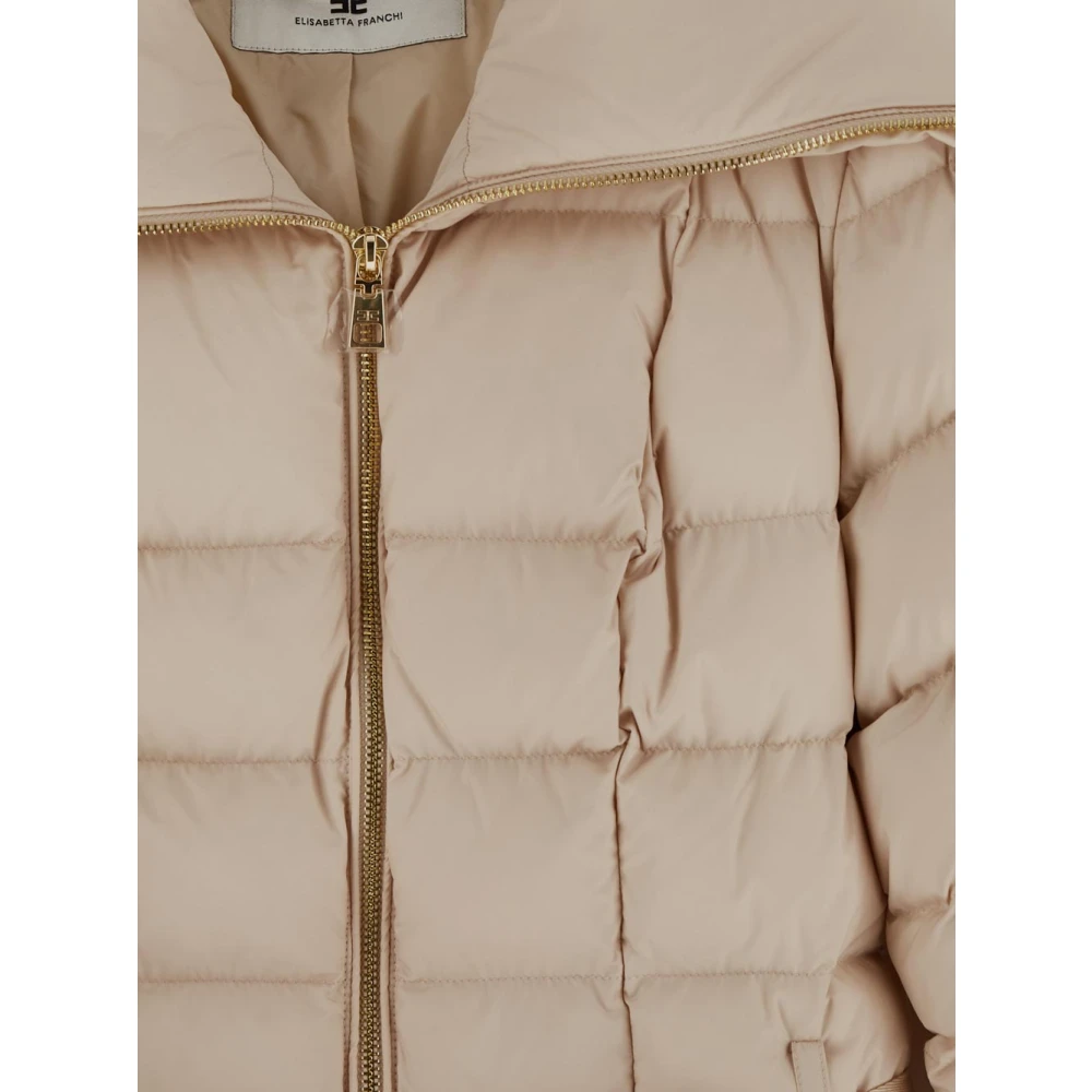 Elisabetta Franchi Donsjack voor dames Beige Dames