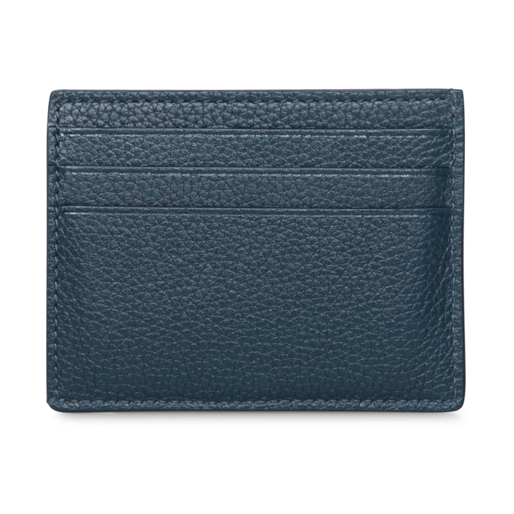 Tom Ford Blauwe Leren Kaarthouder Blue Heren