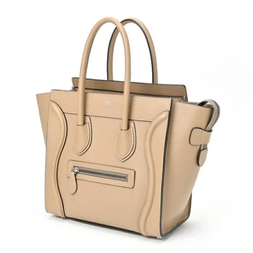 Celine Vintage Pre-owned Leather celine-bags Beige Dames