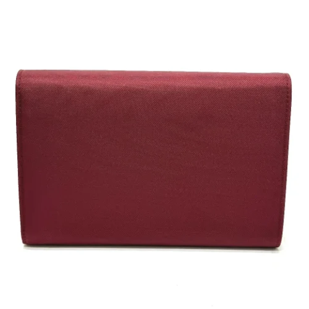 Prada Vintage Pre-owned Leather wallets Red Dames