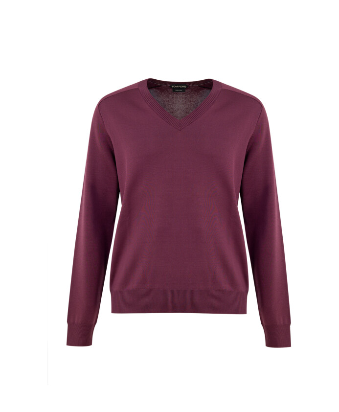 pull-en-soie-col-v-violet-brillant