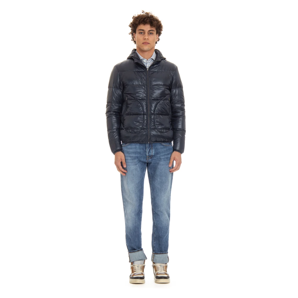 Herno Blauwe Puffer Jacket Blue Heren
