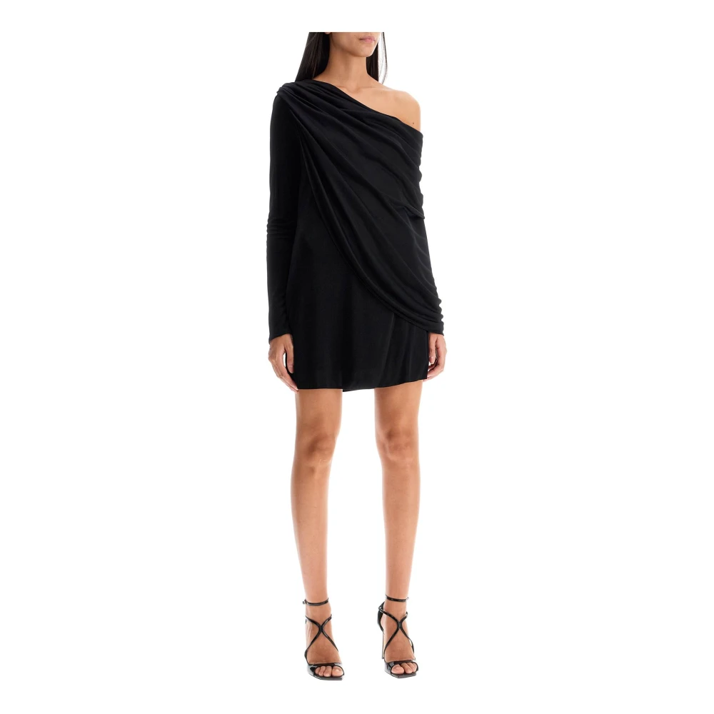 Giuseppe Di Morabito Asymmetrische Jersey Mini-jurk Black Dames