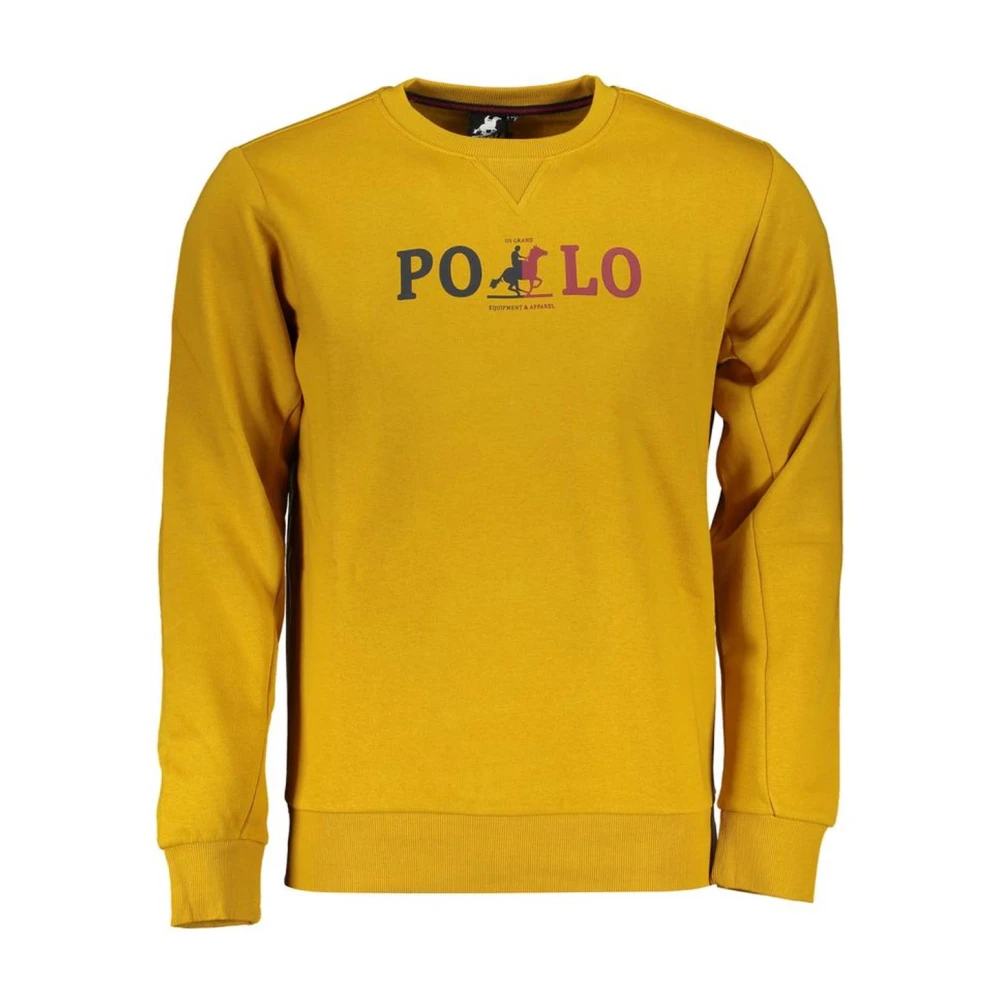 U.s. Polo Assn. Gele Bedrukte Katoenen Sweatshirt Yellow Heren