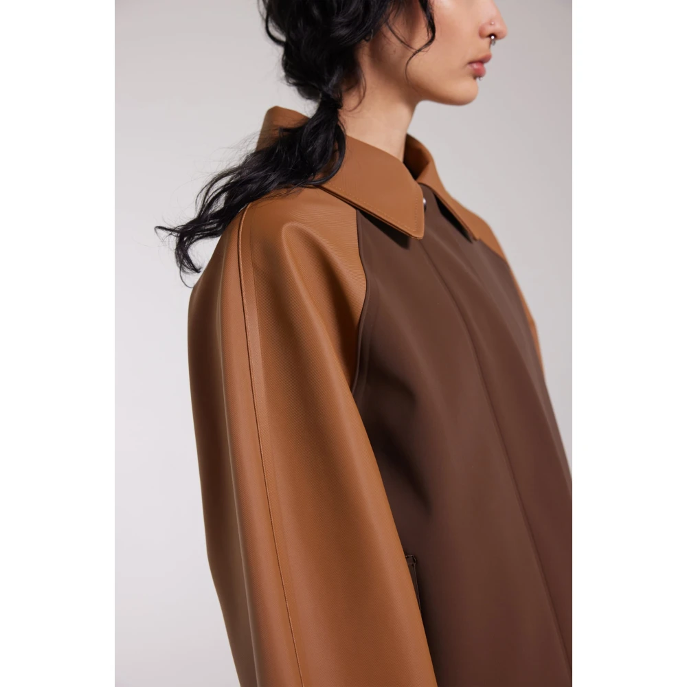 Stutterheim Waterdichte regenjas in varsity-stijl Brown Dames