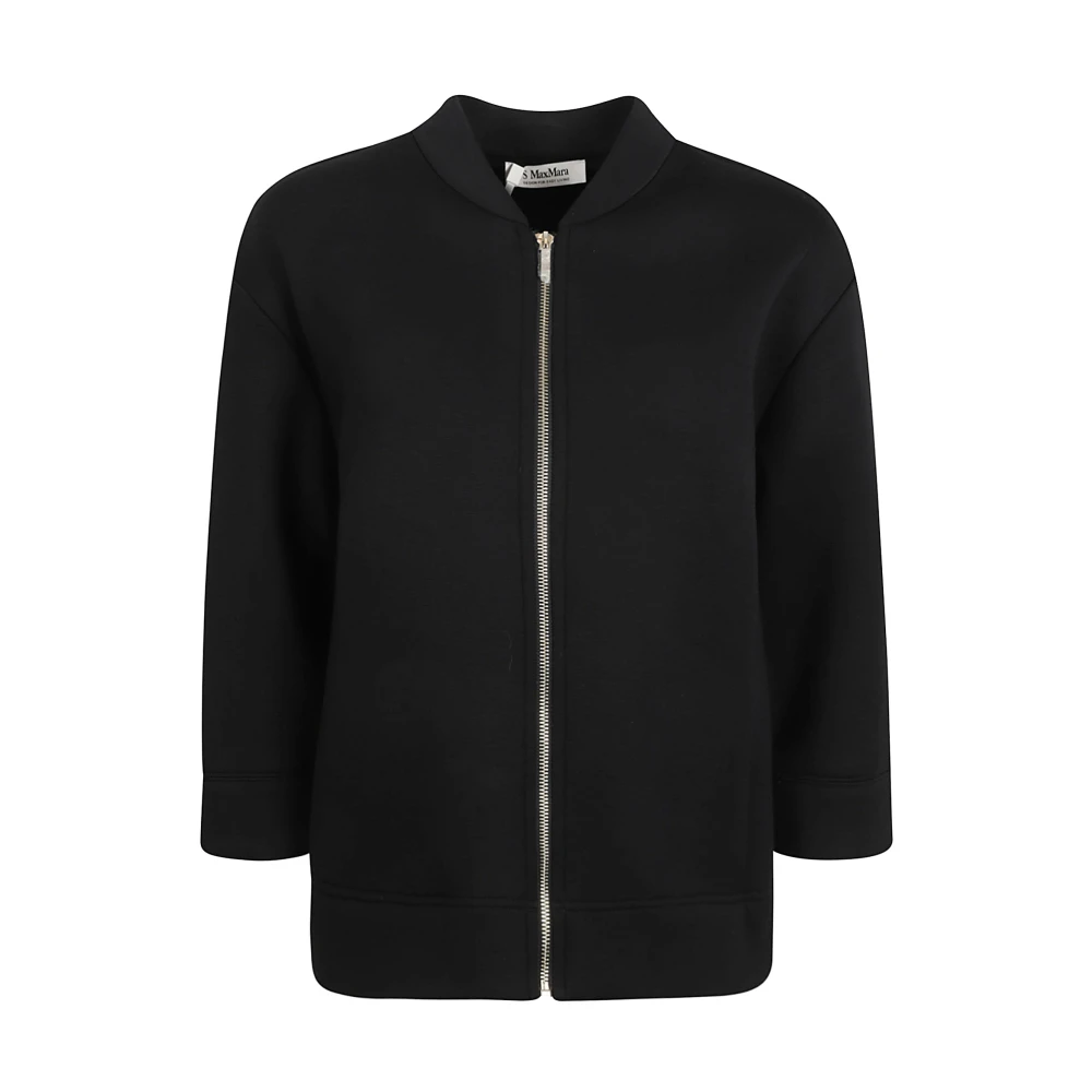 Max Mara Zwarte Jassen met Ghianda Detail Black Dames