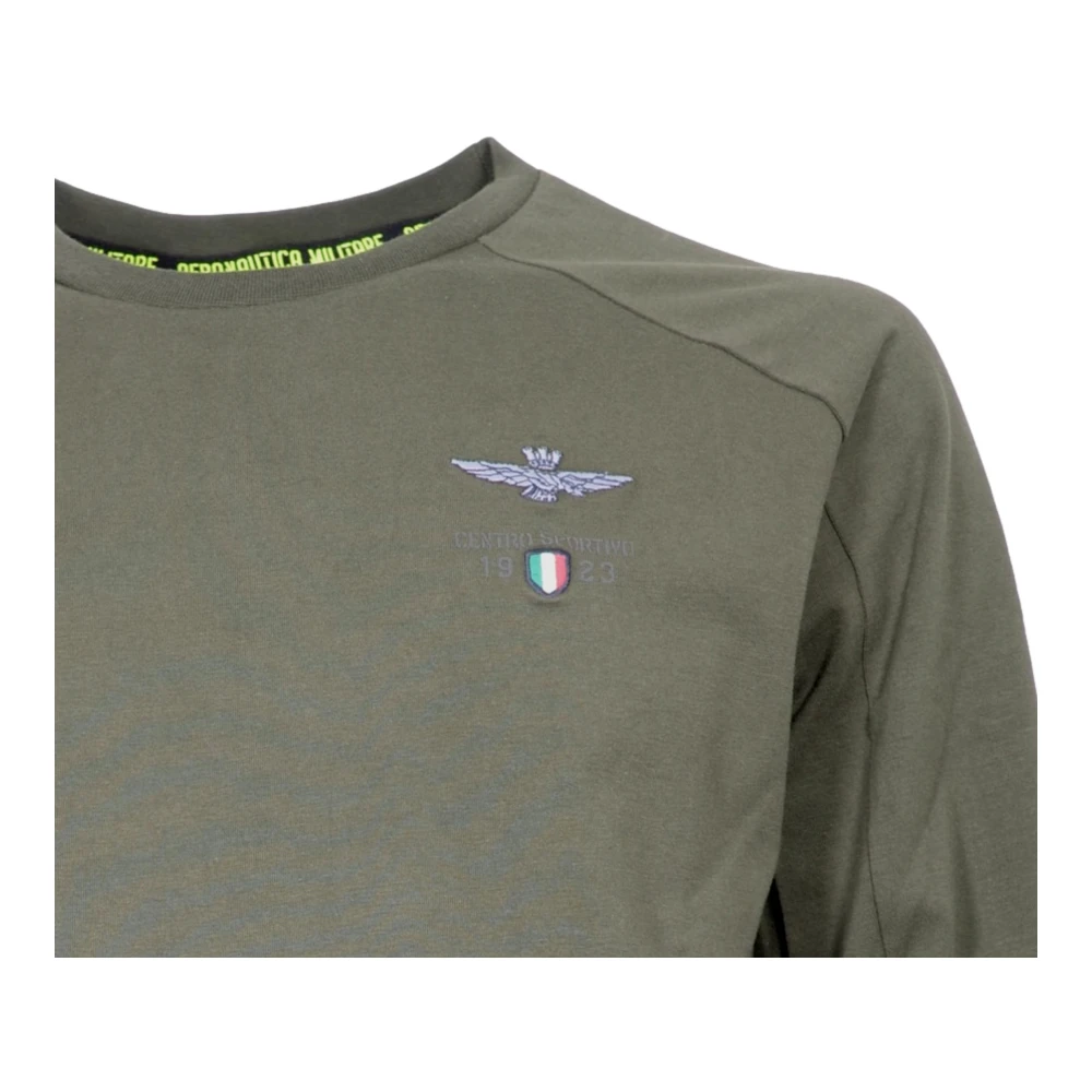 aeronautica militare Basis Ronde Hals Heren T-shirt Green Heren
