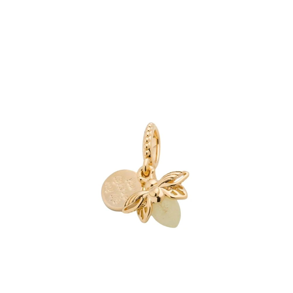Pandora Glow-In-The-Dark Firefly Dangle Charm - Female - Necklaces - Yellow - One Size - Accessories