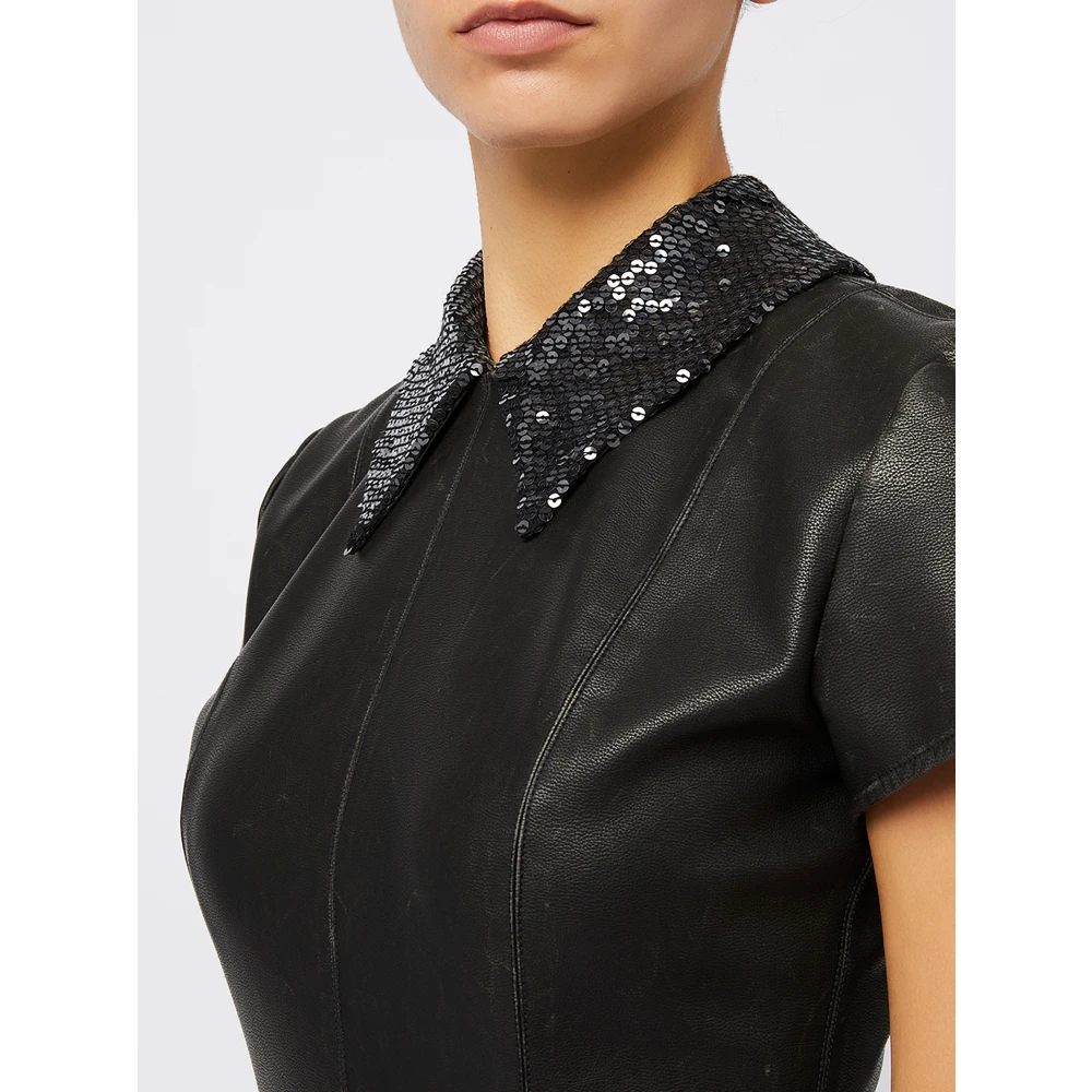 Msgm Korte aansluitende jurk in zwart Black Dames