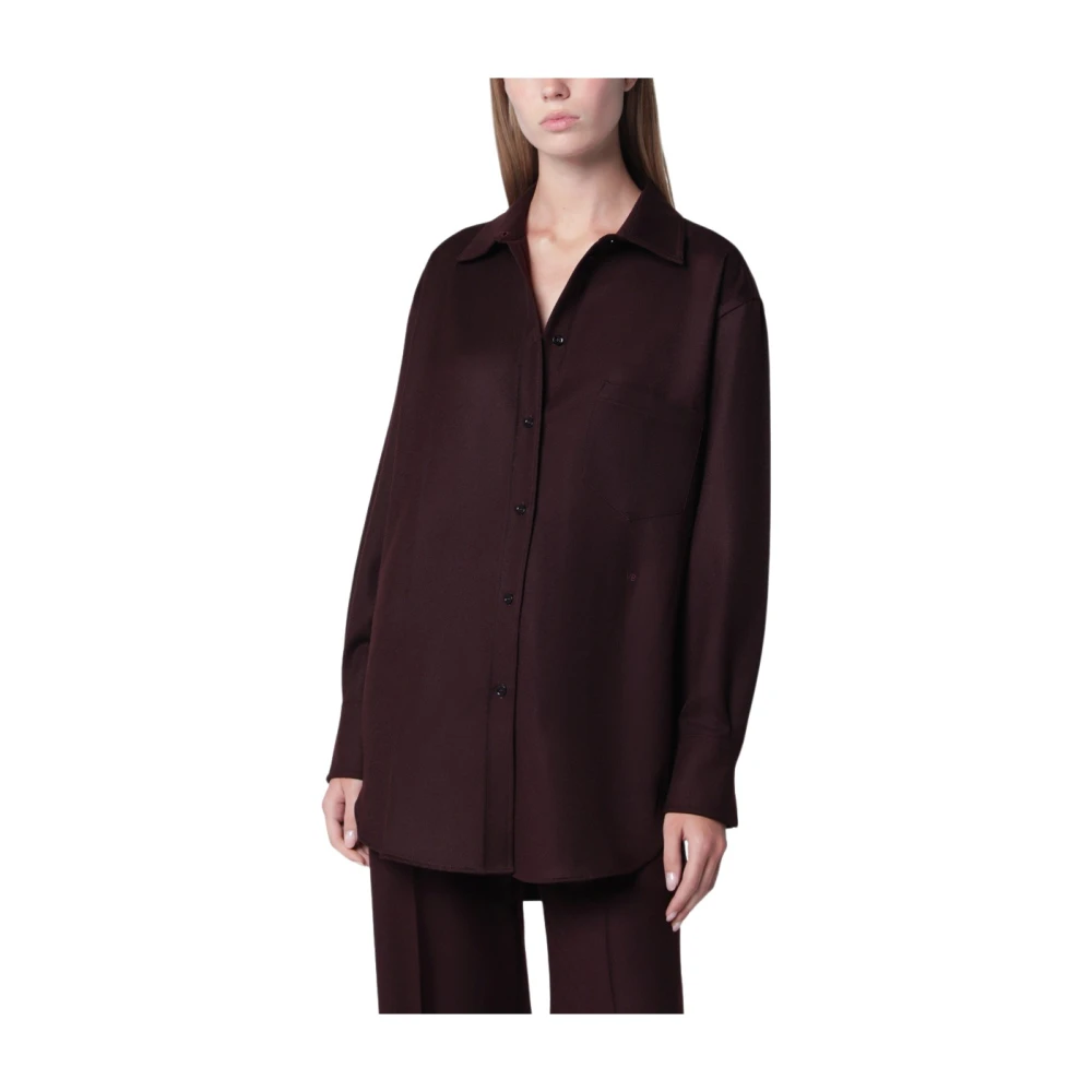 Victoria Beckham Remi Pyjama Shirt - Female - Shirts - Brown - S - Blouses & Shirts