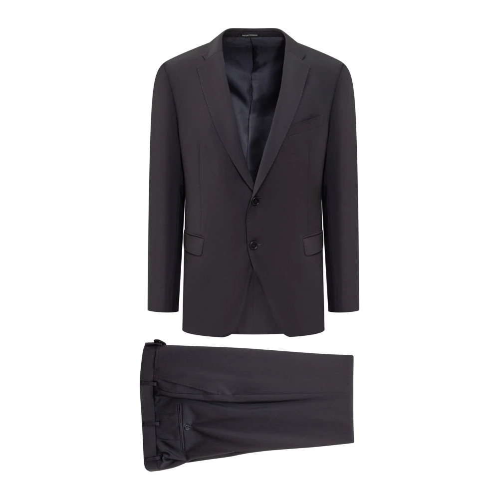 Emporio Armani Men's Blue Single Breasted Suits, 2XL, Stylish Abito Dress