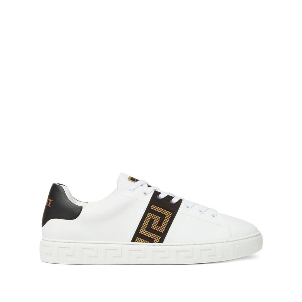 Versace Zwarte Sneakers voor Mannen Heren Schoenen Wit