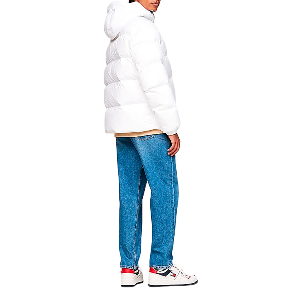 Tommy Hilfiger Korte donsjas met afneembare capuchon White Heren