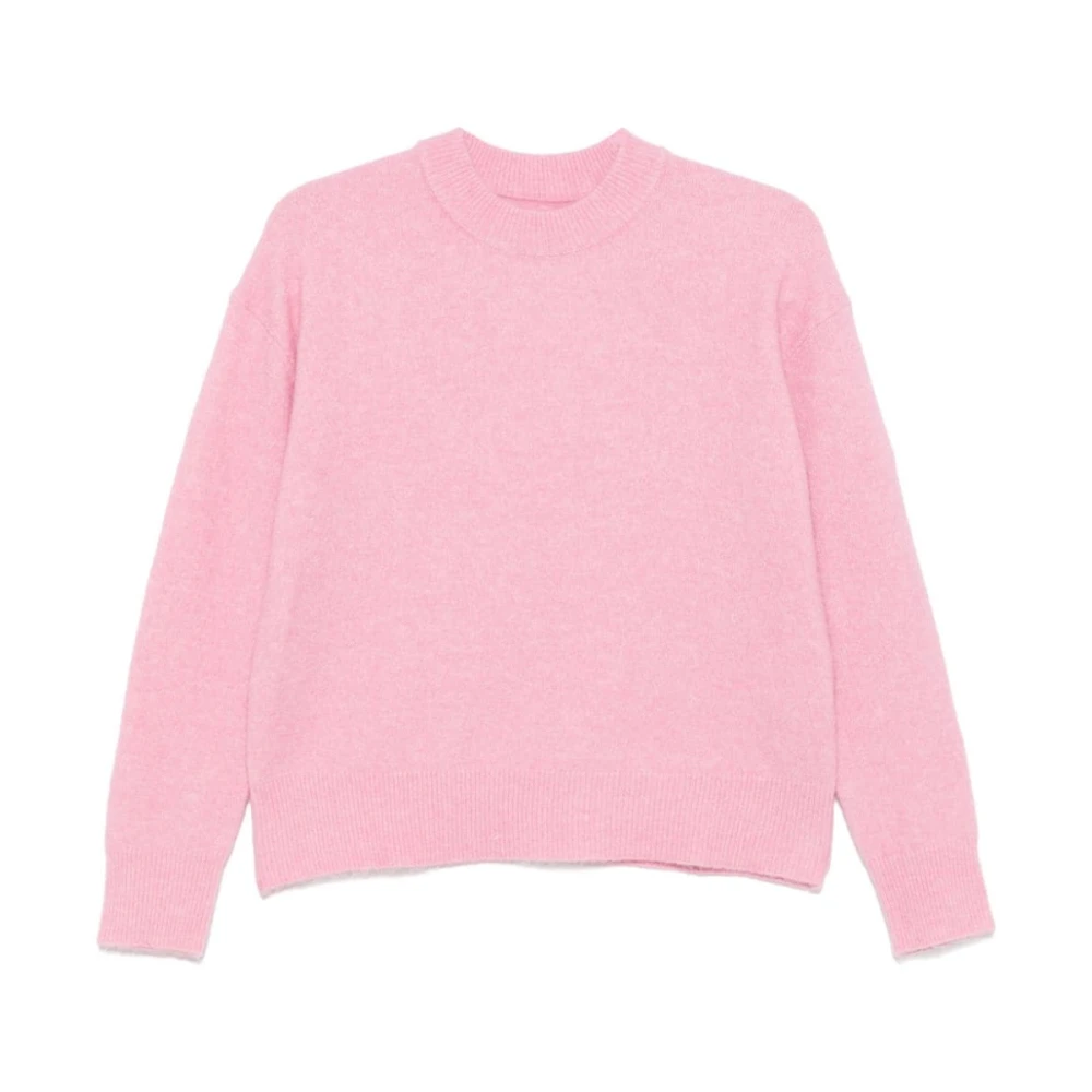 Samsøe Roze Gebreide Trui Geborsteld Effect Pink Dames