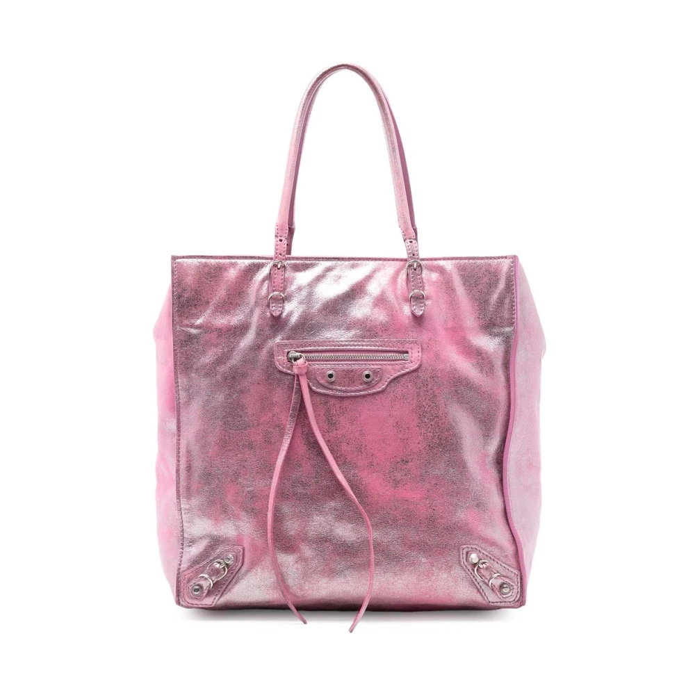 Balenciaga Vintage Women's Pink Pre-Owned Shopping Tote Bag