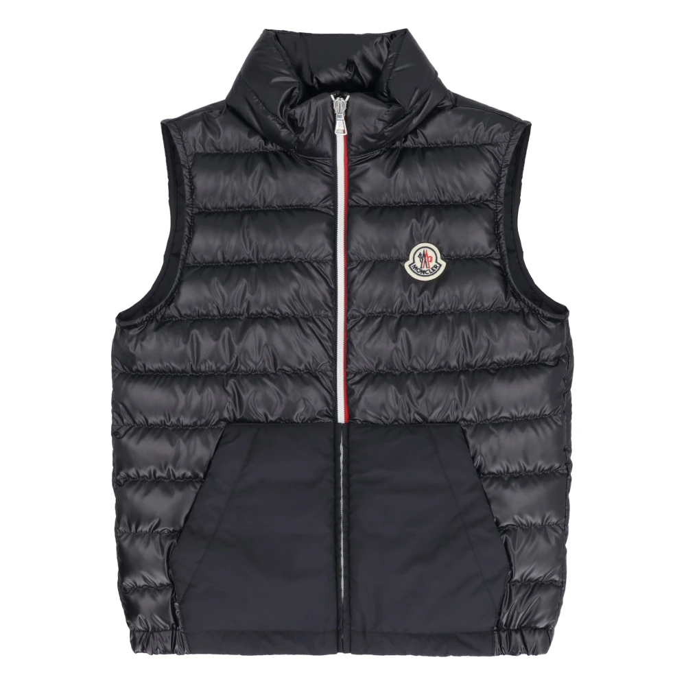 Moncler Vadderad Bodywarmer Jacka med Logotyp Patch Blue, Pojke