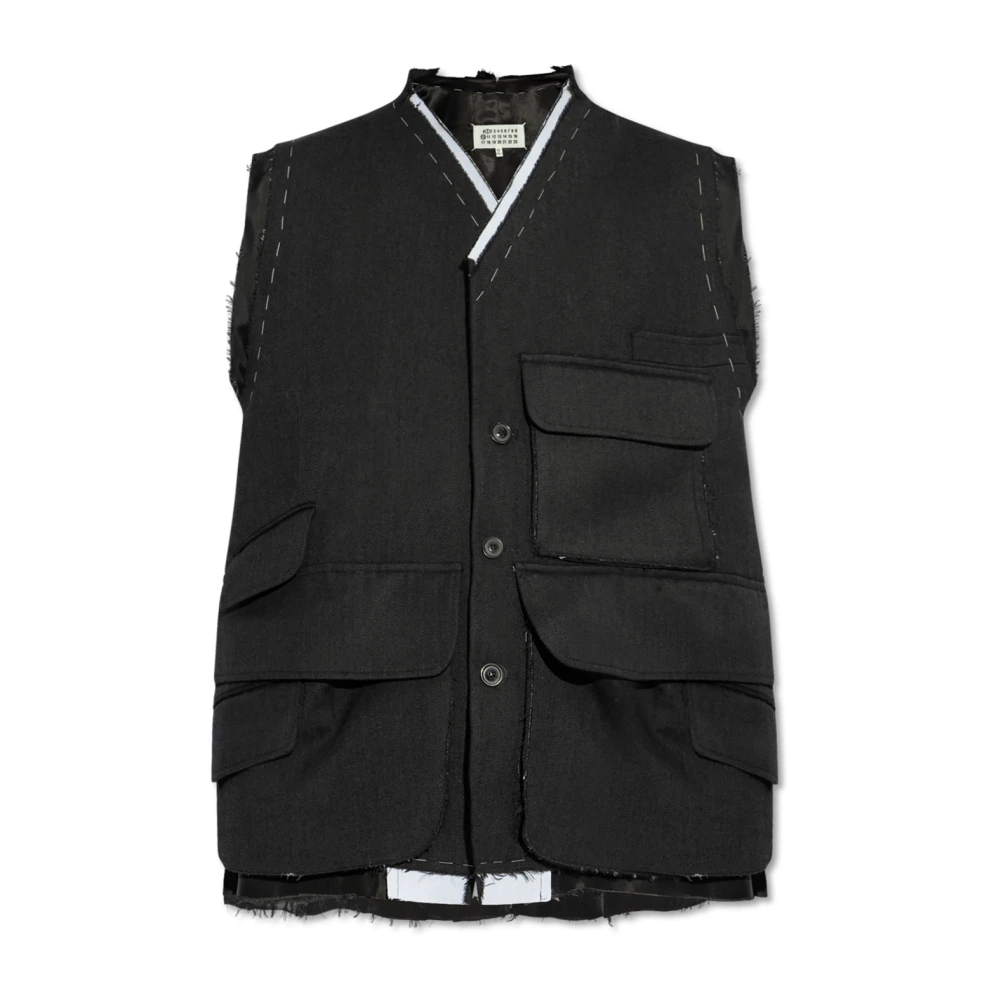 Maison Margiela Vest met vintage-effect Black Heren