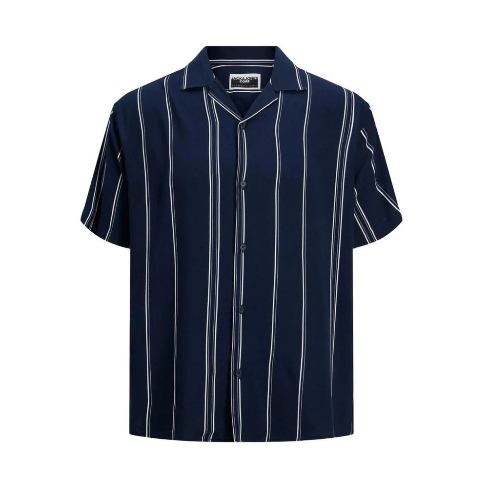 jack & jones Blauw Verticaal Gestreept Shirt Mannen Collectie Blue Heren