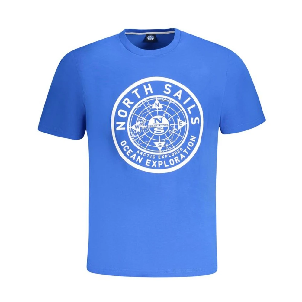 North Sails Men's Blue T-Shirts, 3XL, Cotton Crew Neck T-Shirt