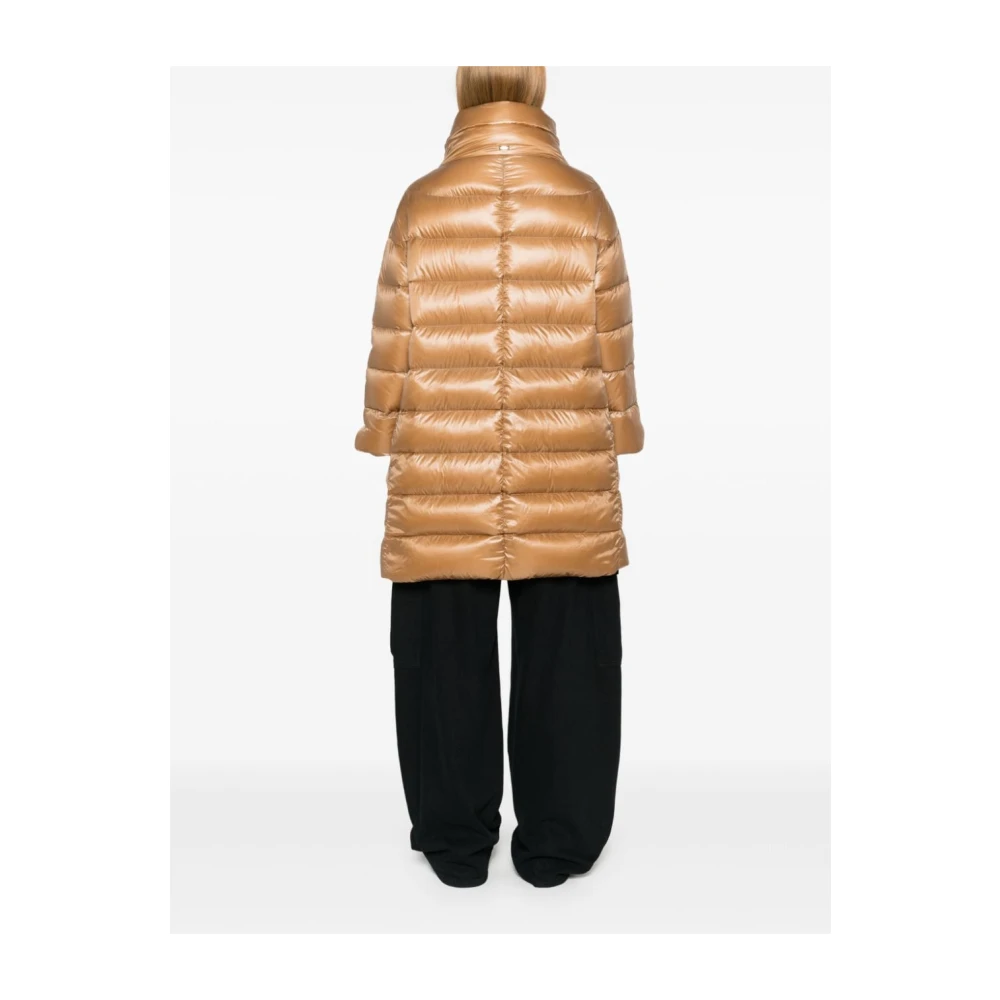 Herno Bruine Elegante Jas & Jas Aw24 Brown Dames