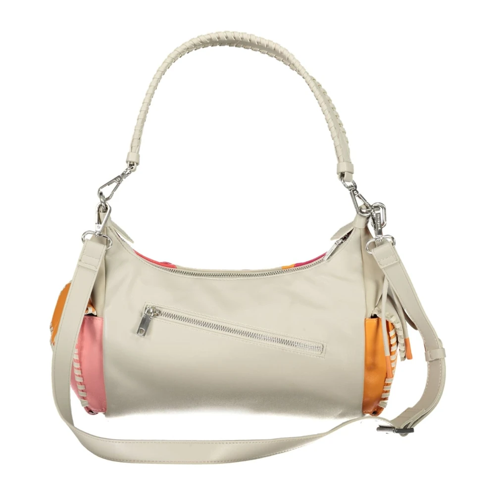 Desigual Beige Schoudertas met Afneembare Band Beige Dames