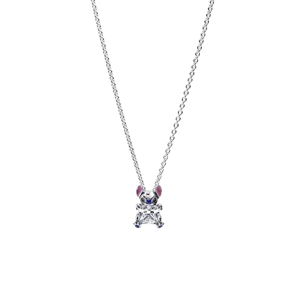 Pandora Disney Stitch Collier-Halskette, Emaille, Sterling-Silber, Zirkonia, 45 Cm - Bild 2