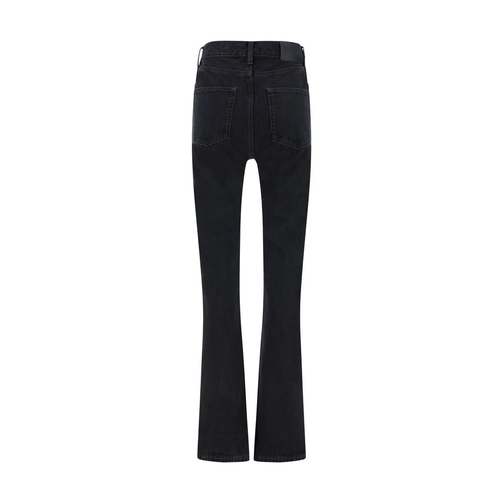 Saint Laurent Denim Broek Rechte Stijl Black Dames
