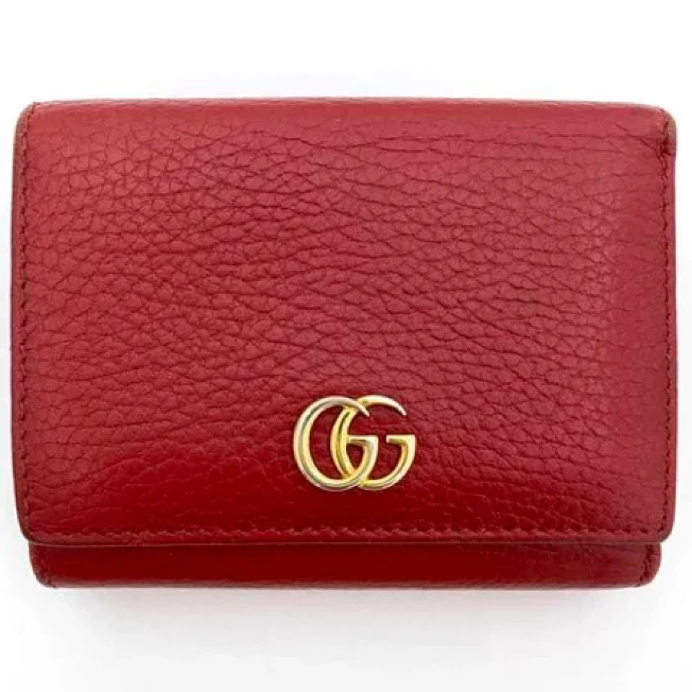 Gucci Vintage Pre-owned Leather wallets Red Dames