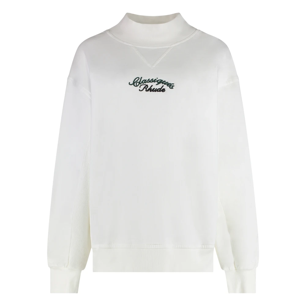 Rhude Katoenen sweatshirt met logodetail White Dames