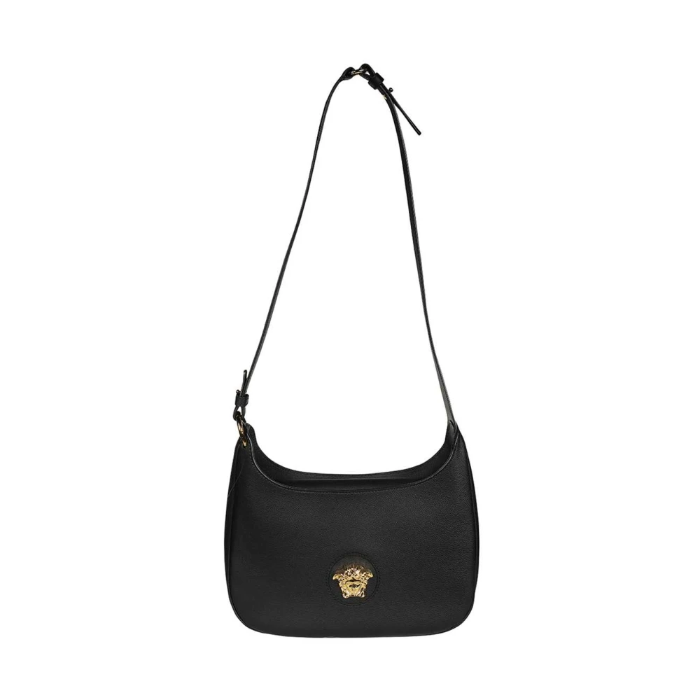 Versace Crossbody Tas van Kalfsleer Black Dames