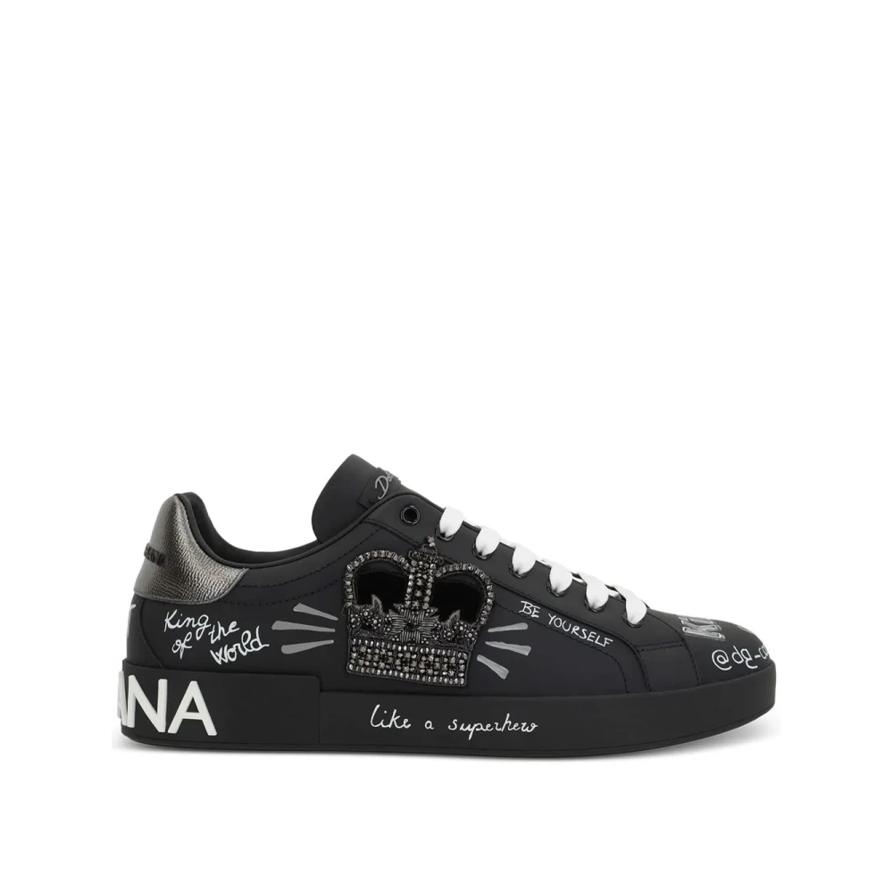 Dolce & Gabbana Portofino Sneakers Heren Schoenen Zwart