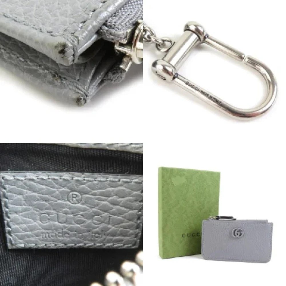 Gucci Vintage Pre-owned Leather key-holders Gray Dames