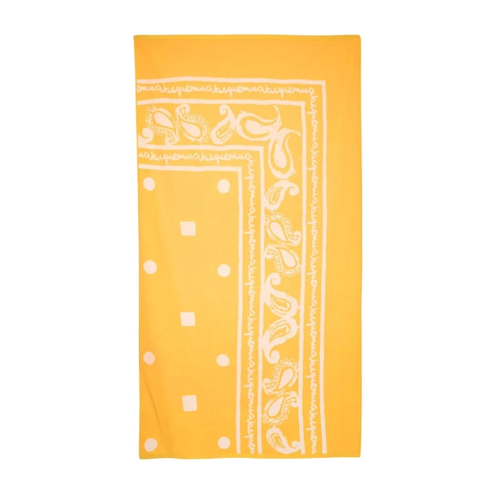 Jacquemus Färgglatt Bandana Handduk Yellow, Dam