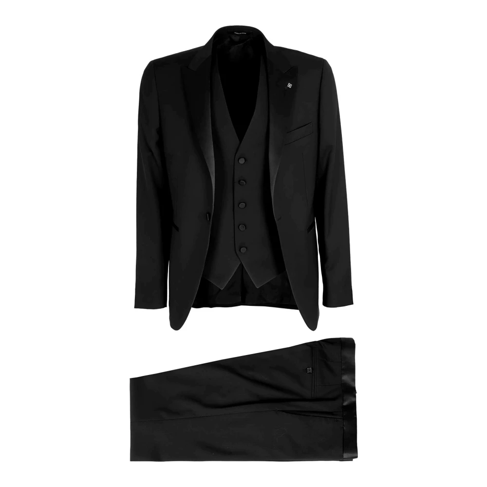 Tagliatore Single-Breasted Coats Black Heren