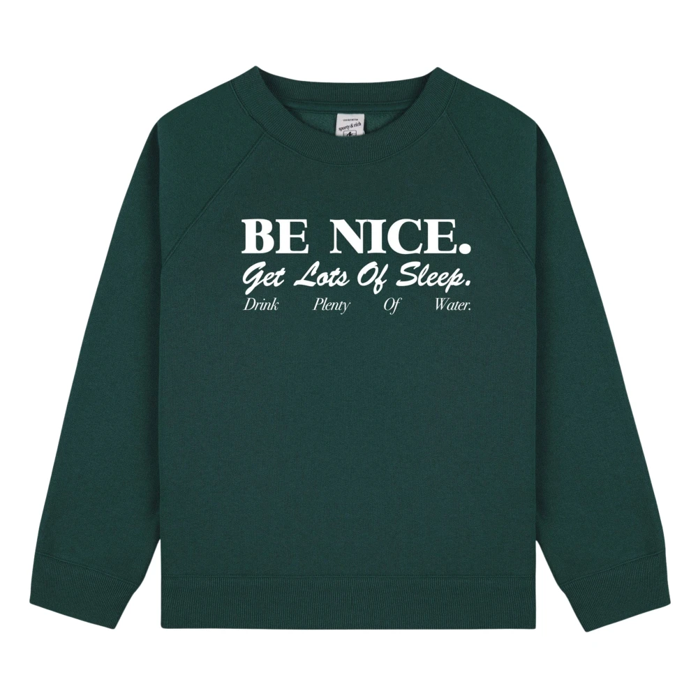 Sporty & Rich Green Be Nice Sweatshirt - Unisex - Kids Sweatshirts - 8 Y - Kids