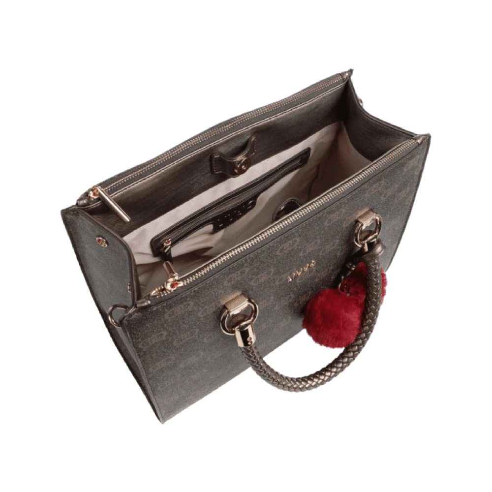 Liu Jo Dubbele Rits Mokka Satchel Handtas Brown Dames