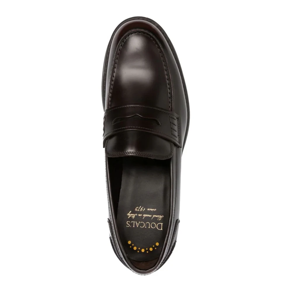 Doucal's Bruin Leren Loafer Schoenen Brown Heren