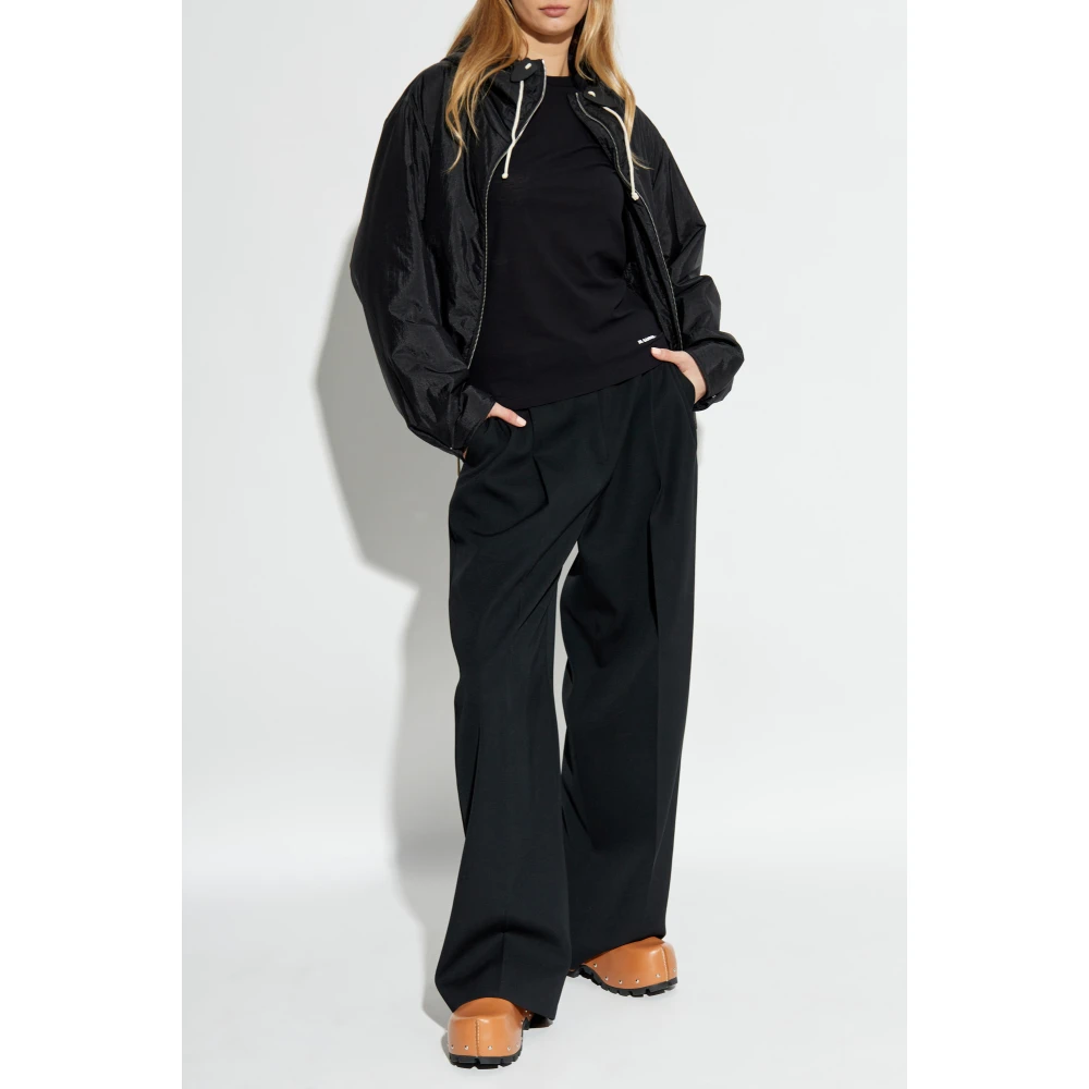 Jil Sander Gewatteerde jas Black Dames