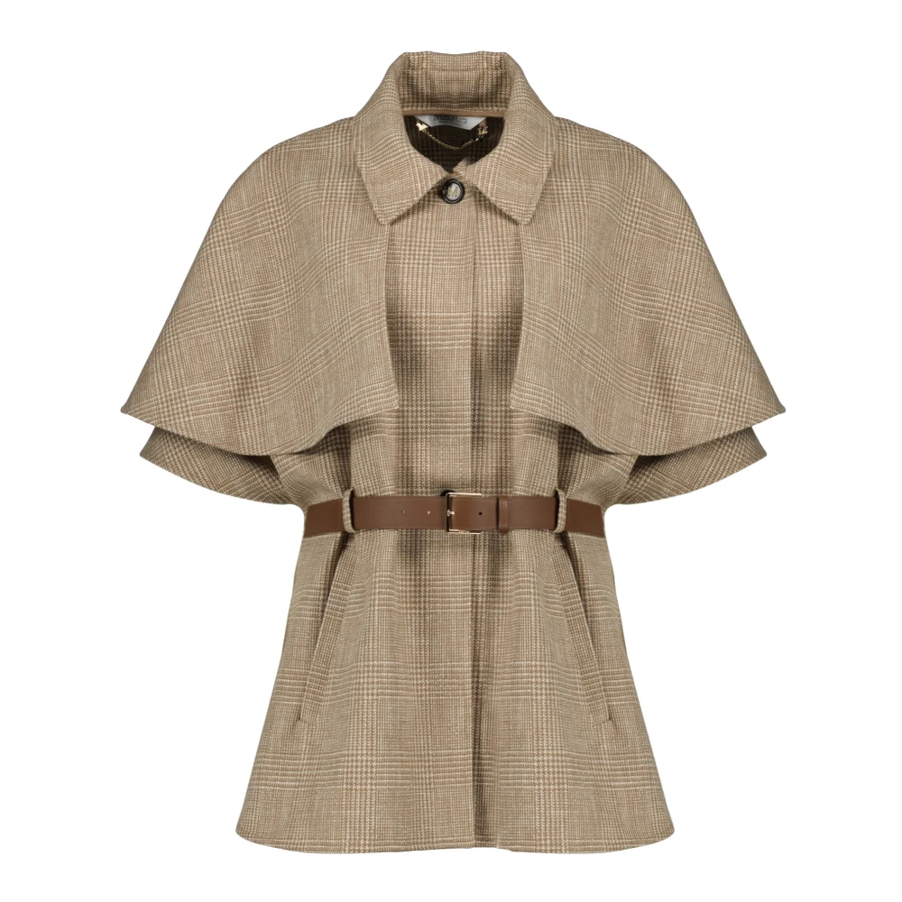 Max Mara Women's Brown Ponchos, S/M, Cape Favetto
