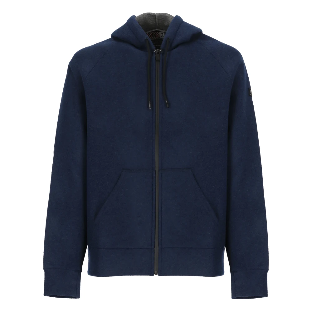 Saint Barth Blauwe Hoodie met Ritssluiting Blue Heren