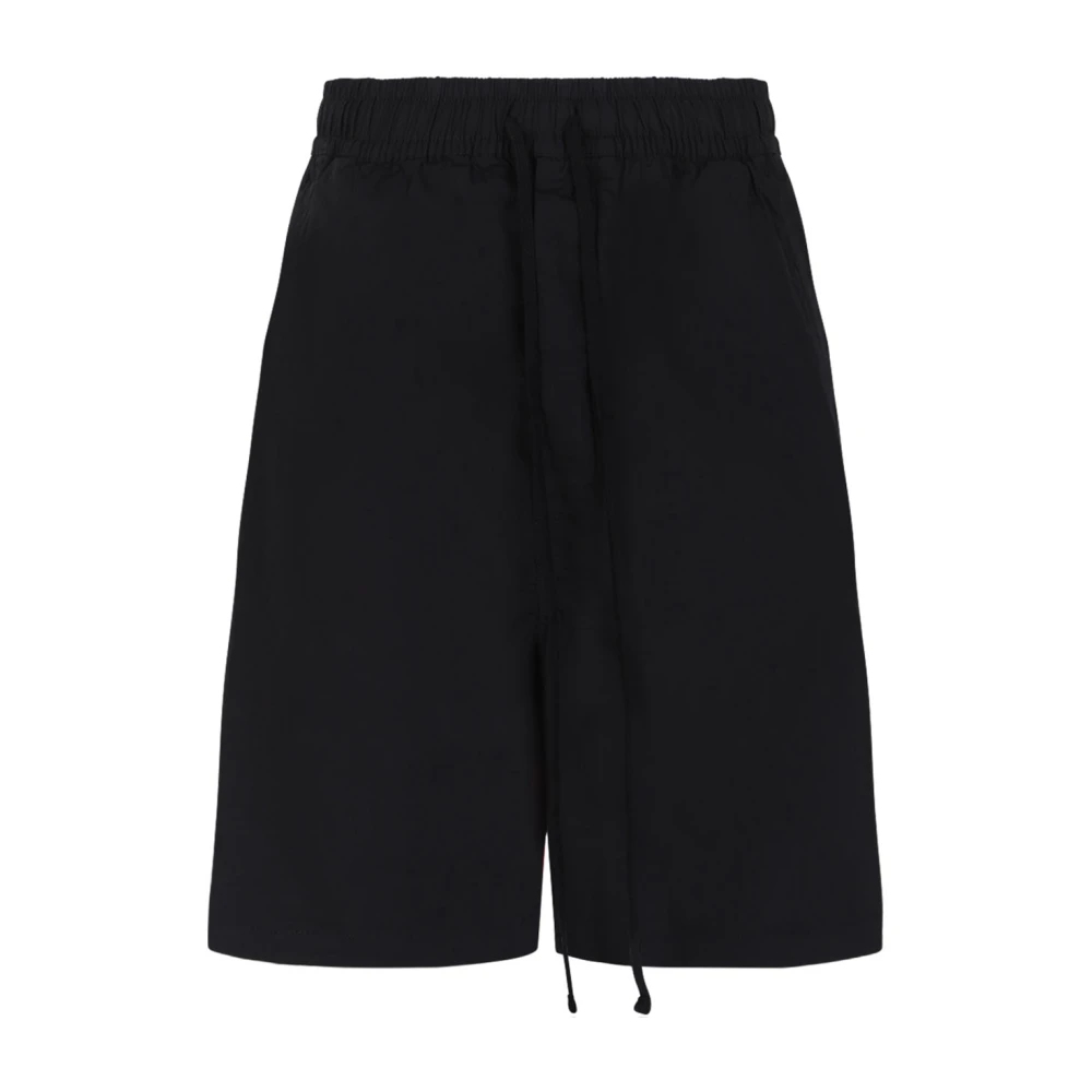 Thom Krom Men's Black Casual Shorts, S, Drawstring Shorts In Cotton Blend